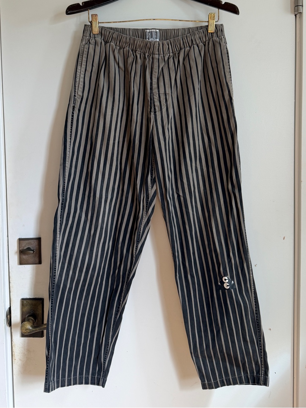 Cav Empt Black and Gray Vertical Stripe Joggers